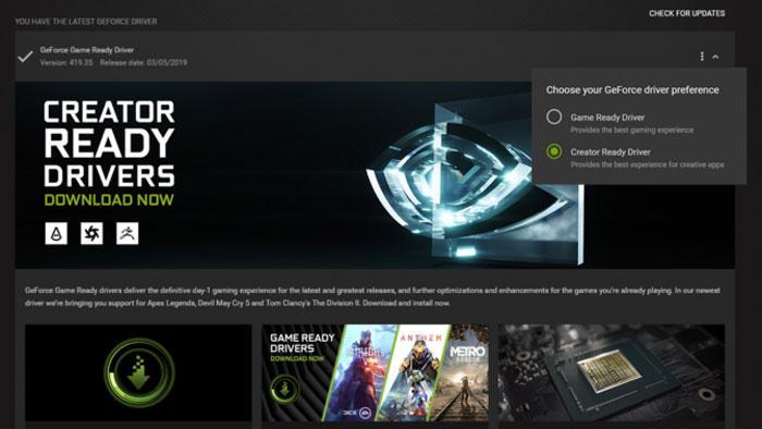 Nvidia выпускает свои первые готовые драйверы Creator, удивляемся и наблюдаем